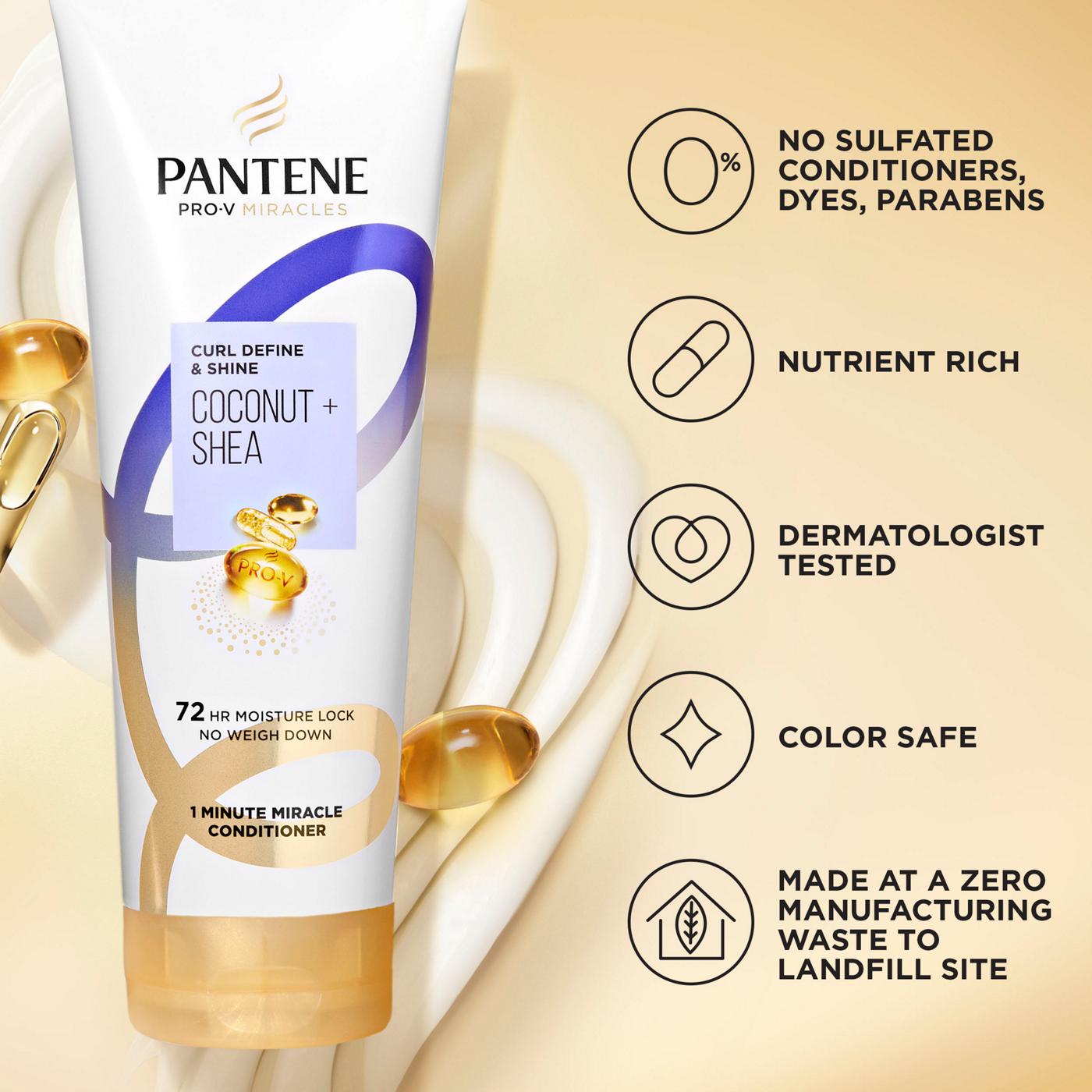 Pantene Curl Define & Shine Coconut + Shea Miracle Conditioner; image 6 of 10