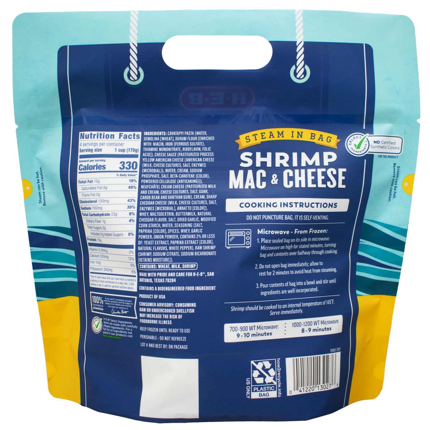 HEB Frozen Steamable Shrimp Mac & Cheese Shop Entrees & sides at HEB