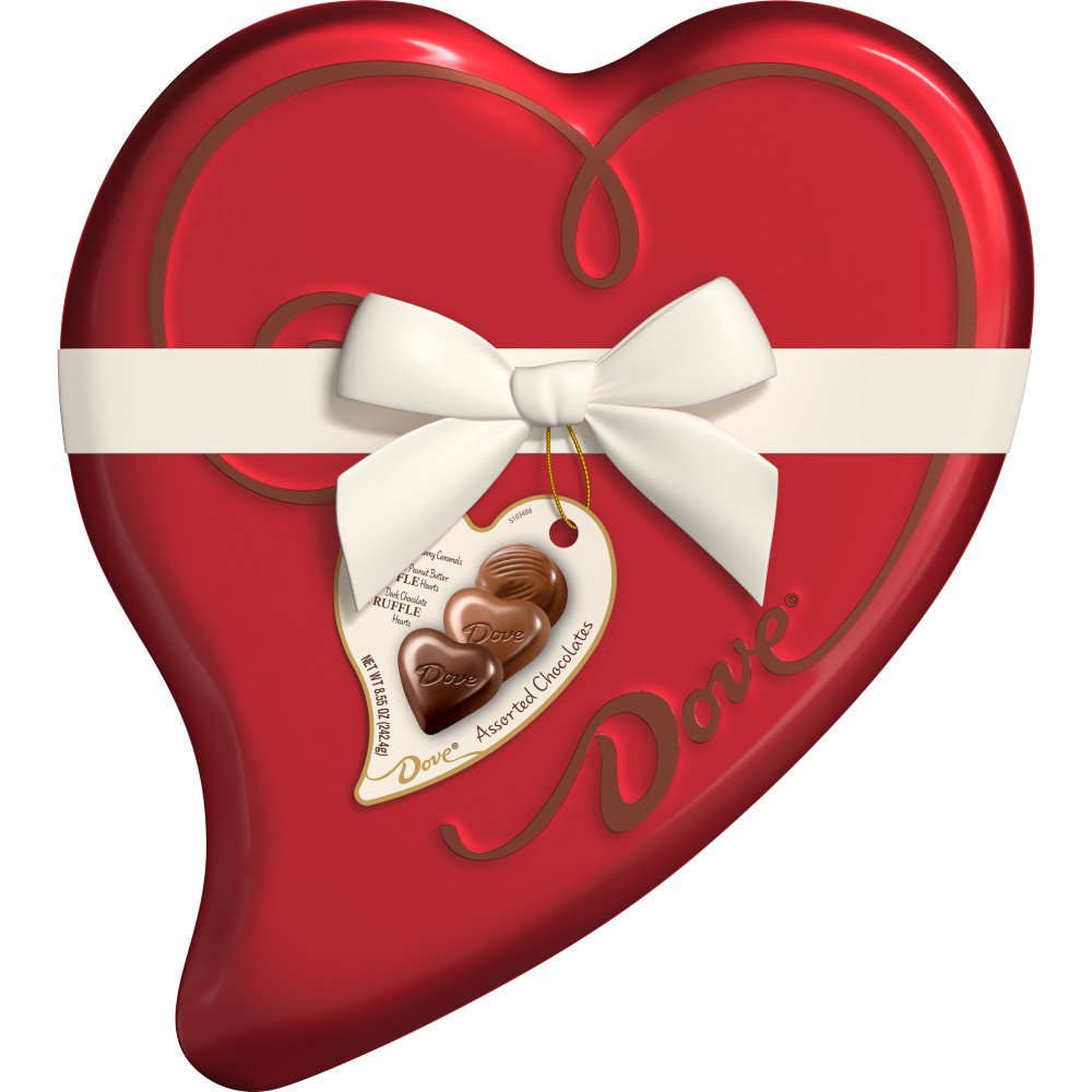 Dove Assorted Chocolates Valentine's Heart Gift Tin Shop Candy at HEB