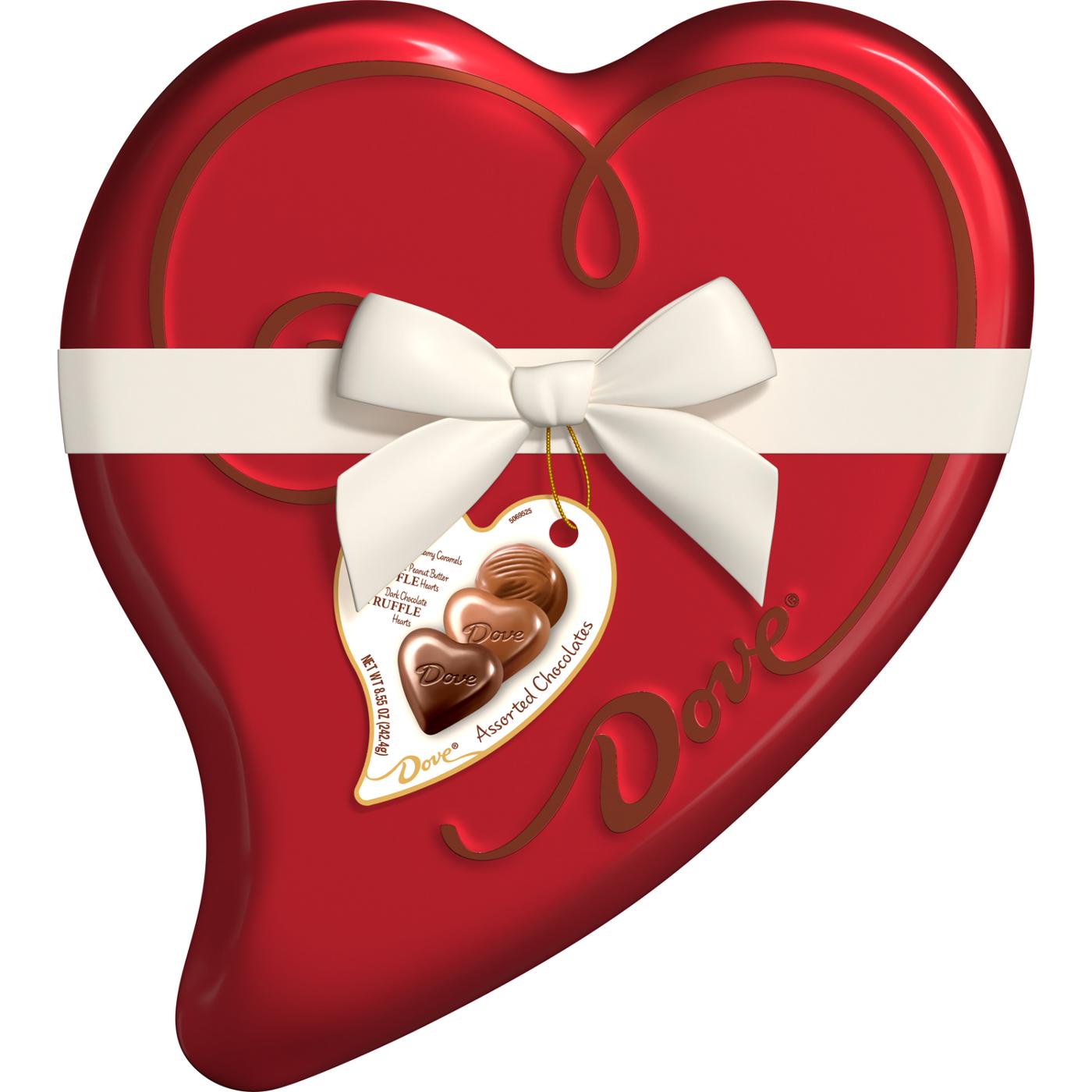 Dove Assorted Chocolates Valentine's Heart Gift Tin; image 1 of 7