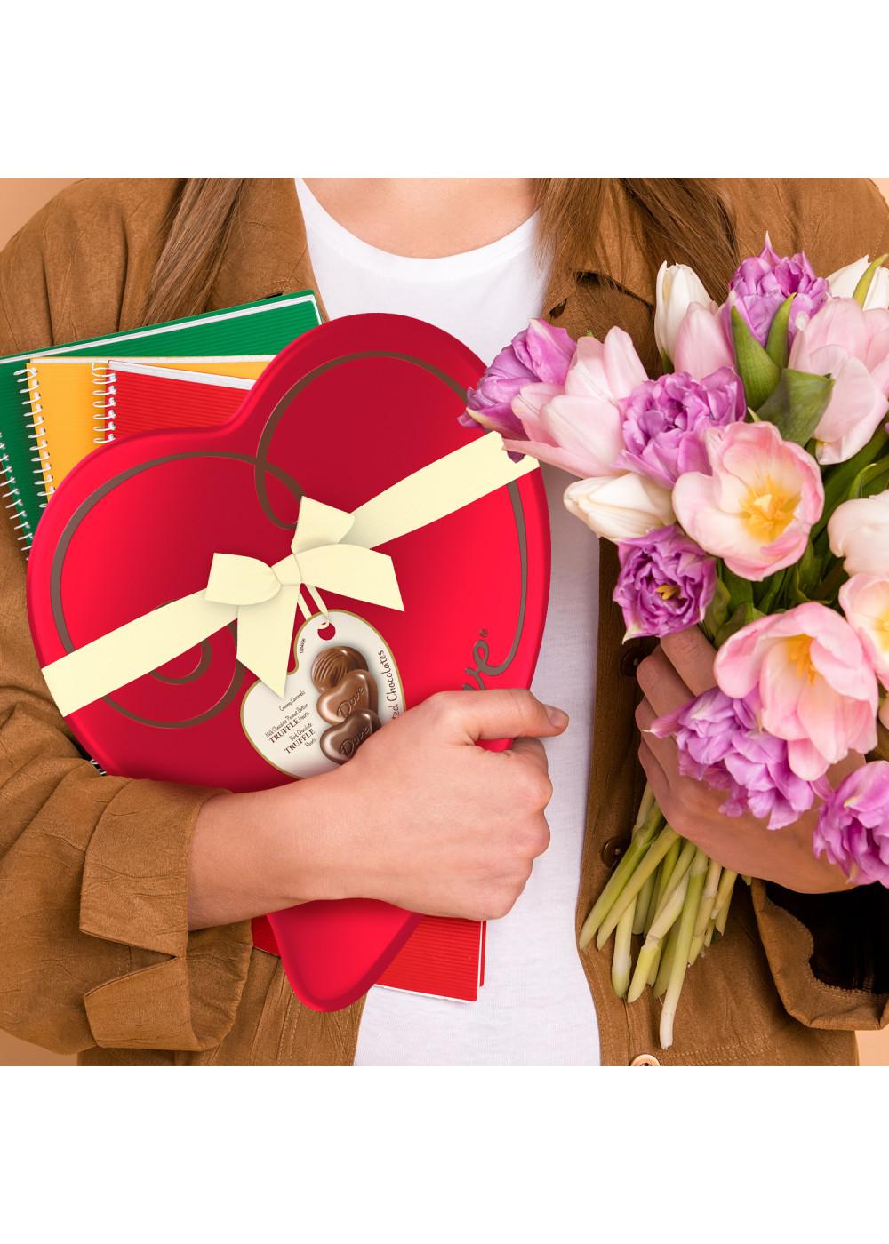 Dove Assorted Chocolates Valentine's Heart Gift Tin Shop Candy at HEB