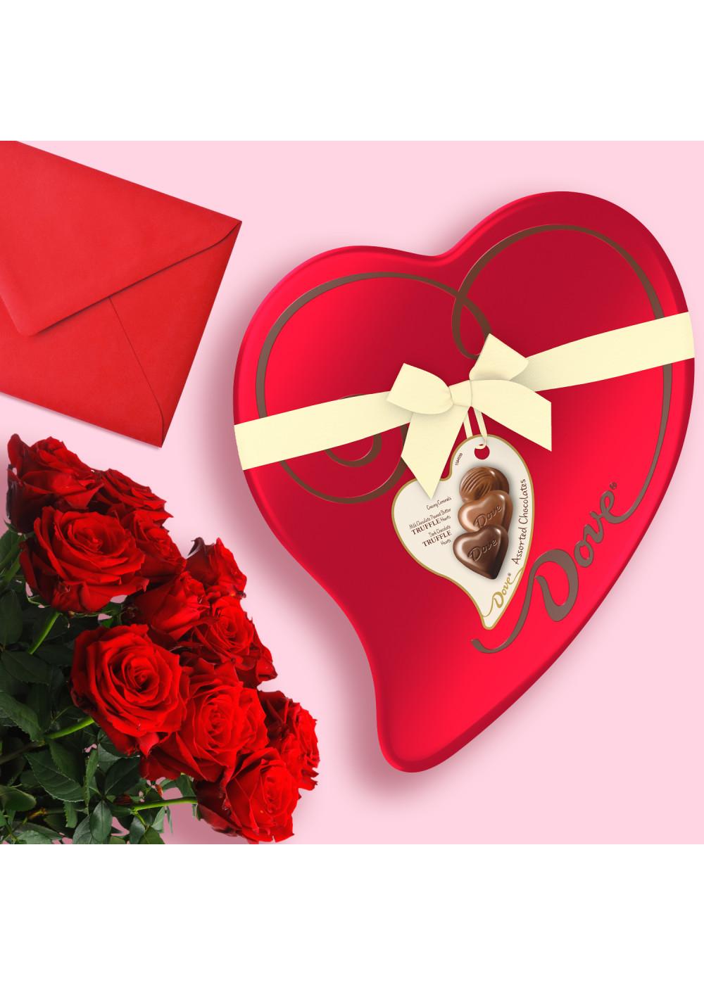 Dove Assorted Chocolates Valentine's Heart Gift Tin Shop Candy at HEB