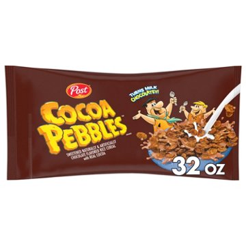 Post Cocoa Pebbles Cereal Bag, 32 oz