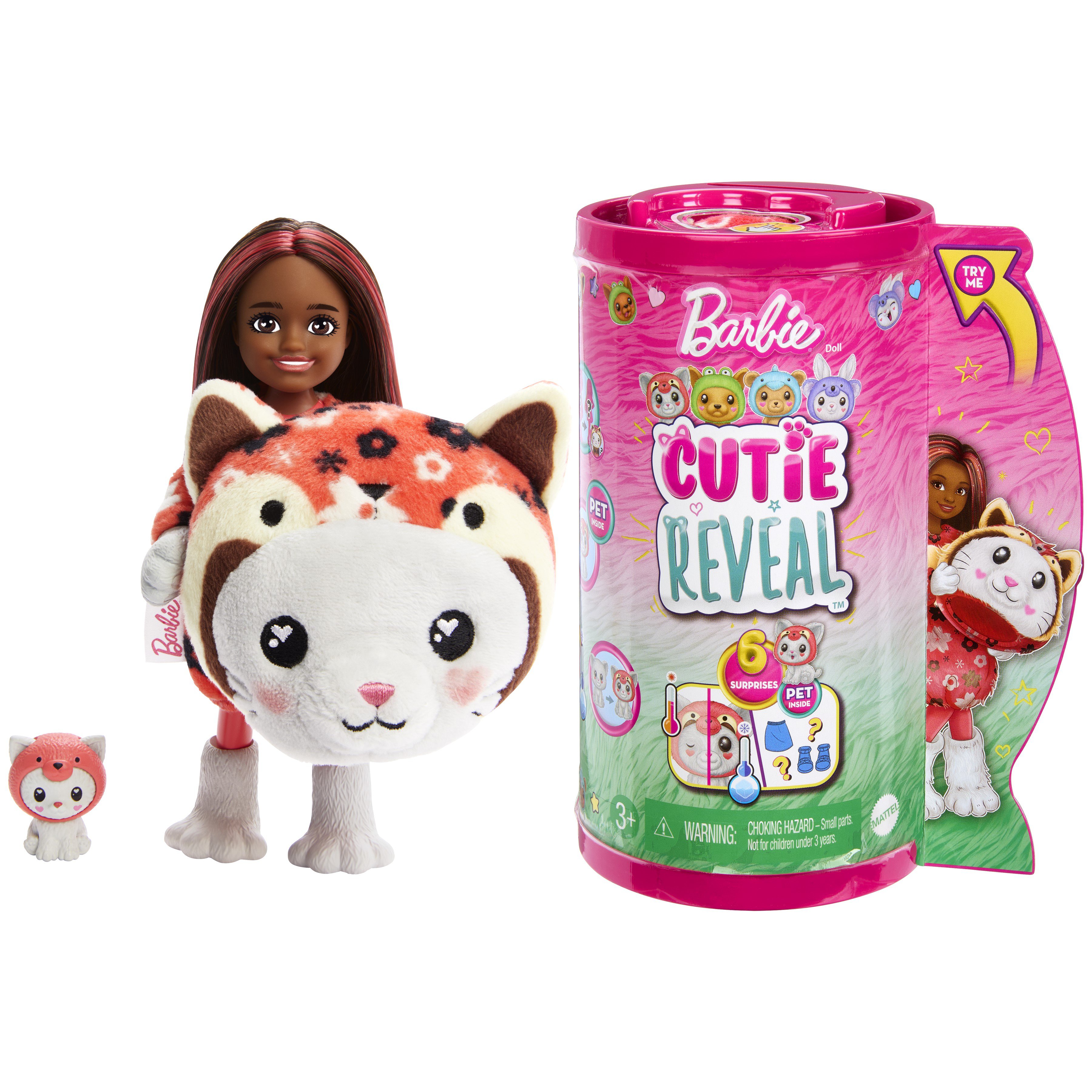 Barbie Cutie Reveal Costume Series Kitten as Red Panda Chelsea Doll ...