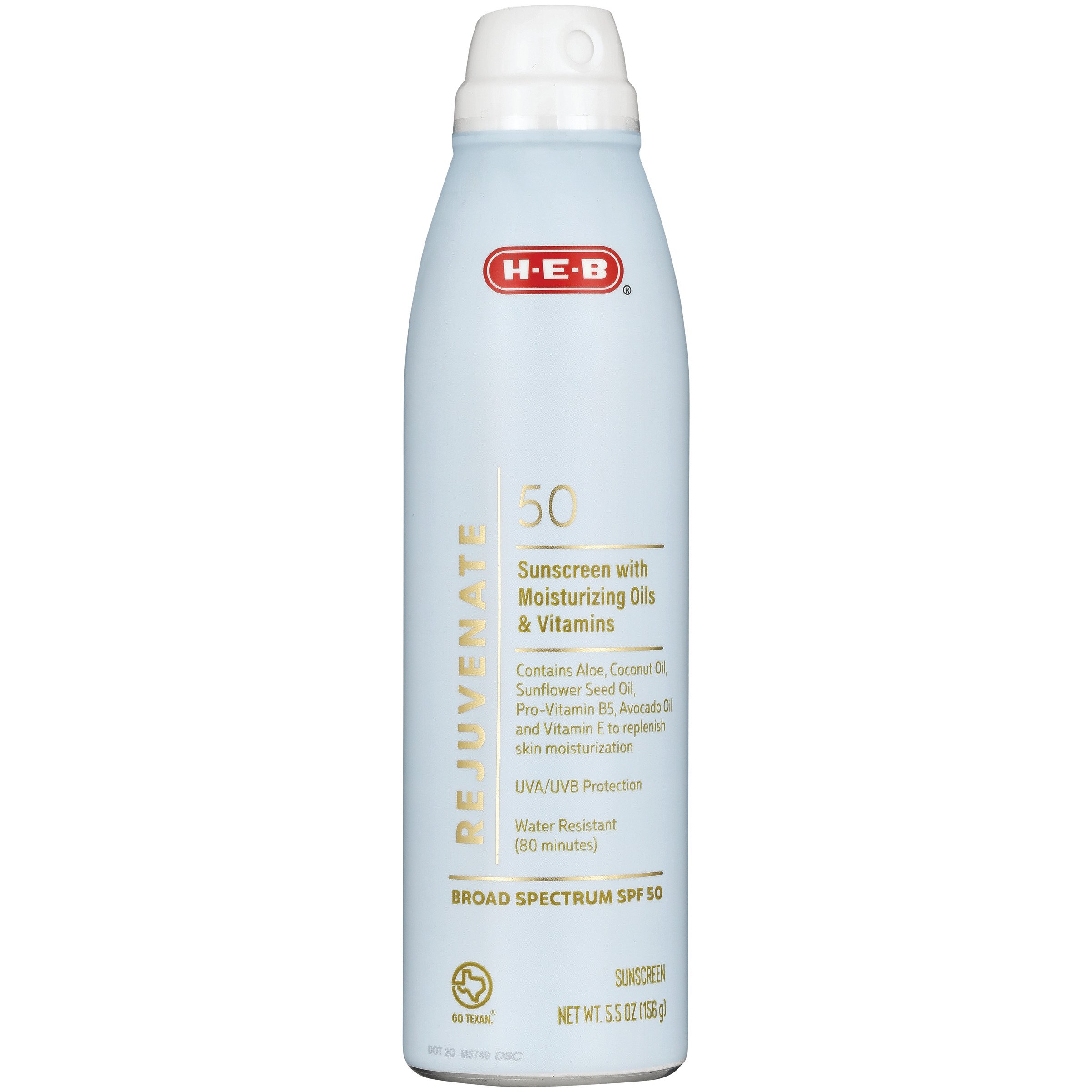 H-E-B Rejuvenate Oxybenzone Free Sunscreen Spray – SPF 50 - Shop
