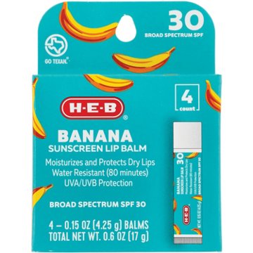 H-E-B Banana Sunscreen Lip Balm - SPF 30