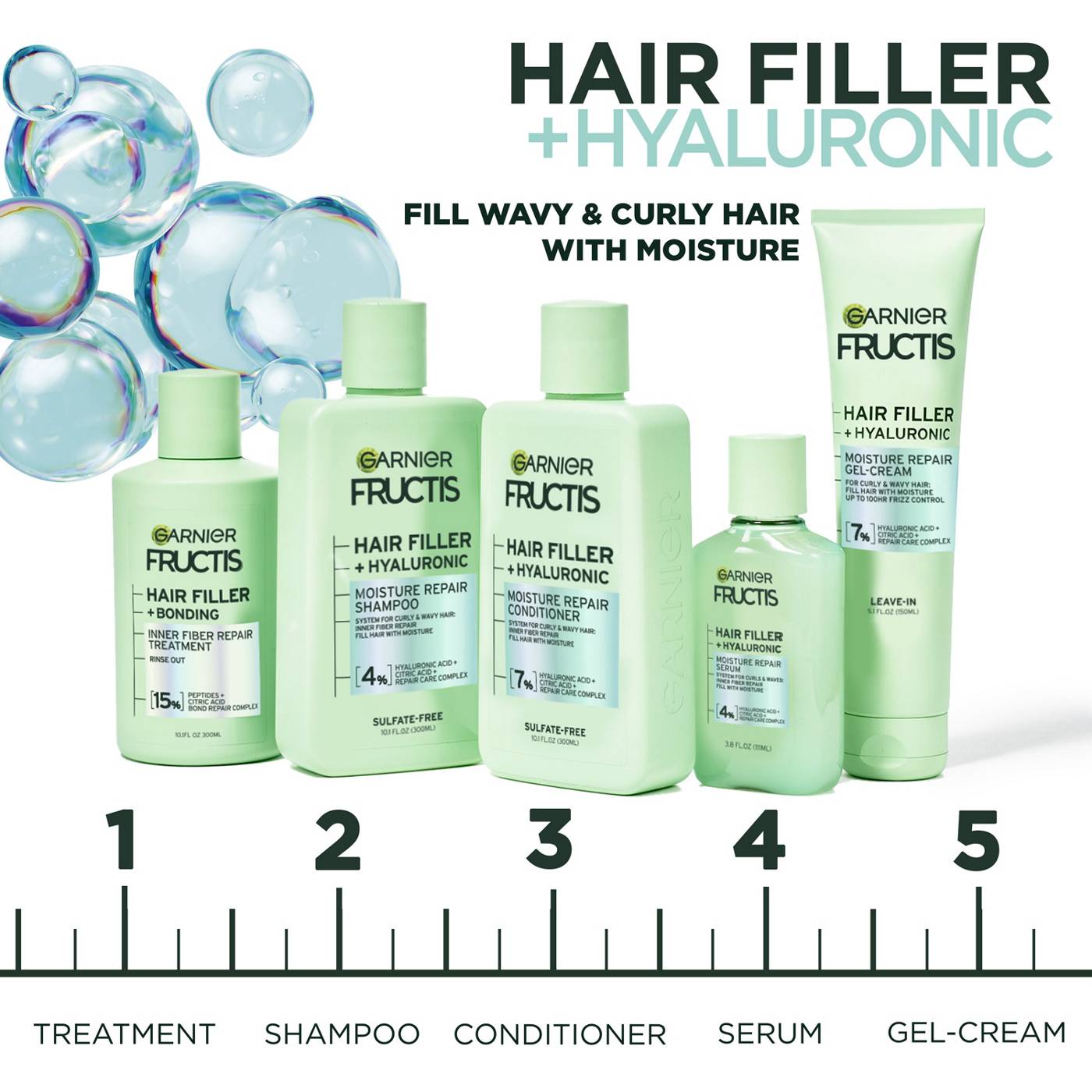 Garnier Fructis Hair Filler + Hyaluronic Moisture Repair Conditioner; image 9 of 12