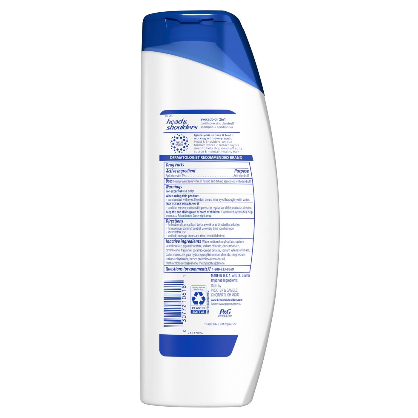 Head & Shoulders Avocado Oil 2 in 1 Shampoo + Conditioner; image 6 of 10