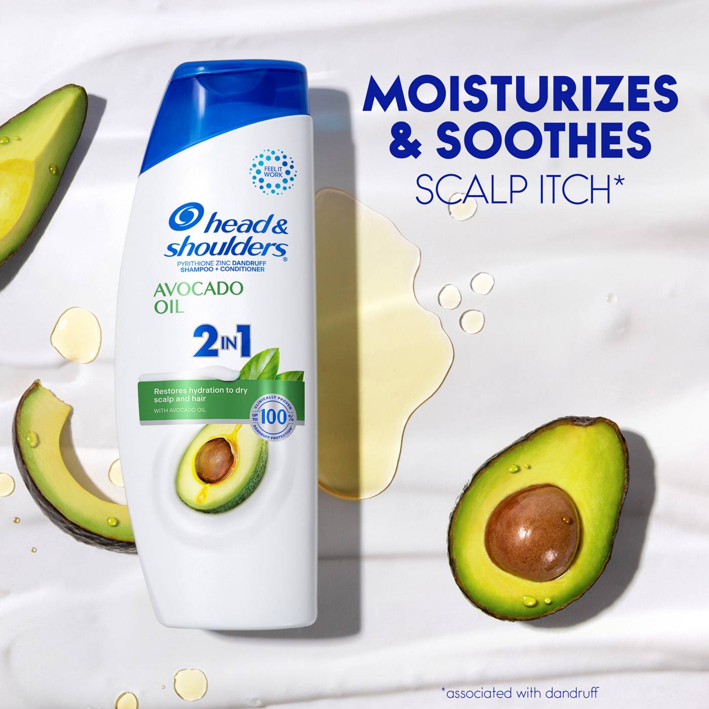 Head & Shoulders Avocado Oil 2 in 1 Shampoo + Conditioner; image 8 of 10