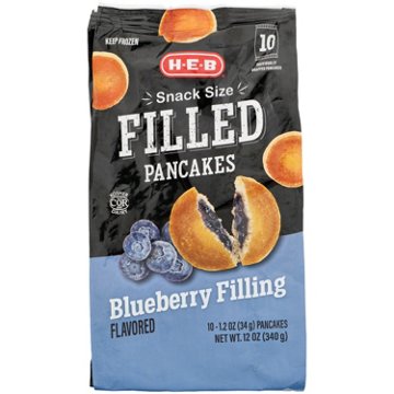 H-E-B Frozen Snack-Size Filled Pancakes – Blueberry, 10 ct