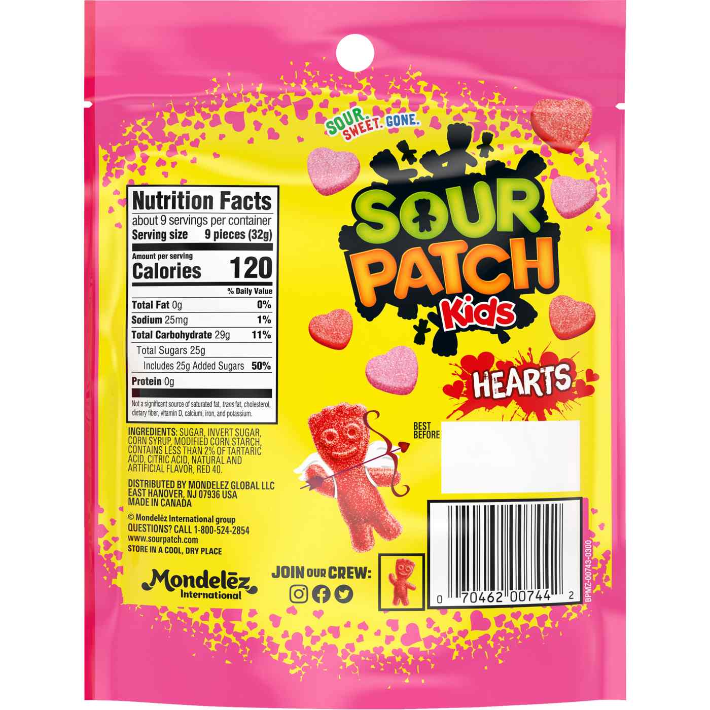 Sour Patch Kids Hearts Valentine's Candy; image 2 of 2