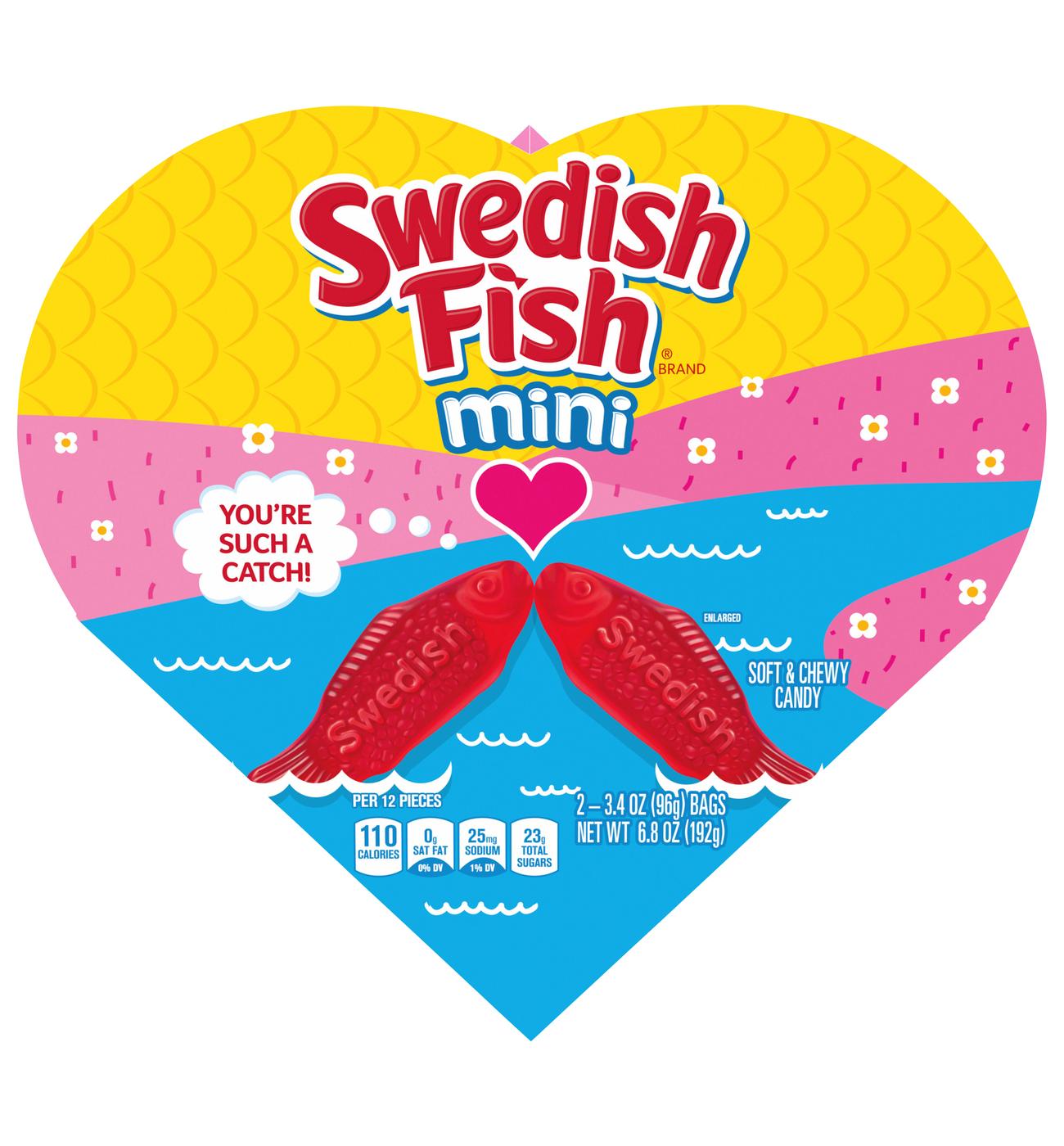 SWEDISH FISH Mini Candy Valentine's Heart Gift Box; image 1 of 2