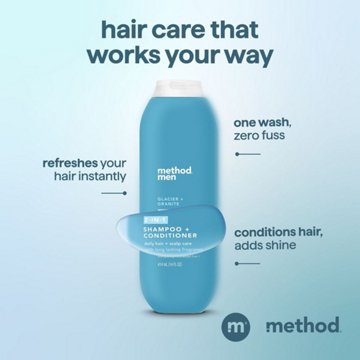 method Men 2 In 1 Shampoo + Conditioner - Glacier + Granite, 14 oz