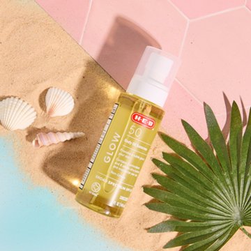 H-E-B Glow Body Oil Oxybenzone-Free Sunscreen - SPF 50, 5 oz