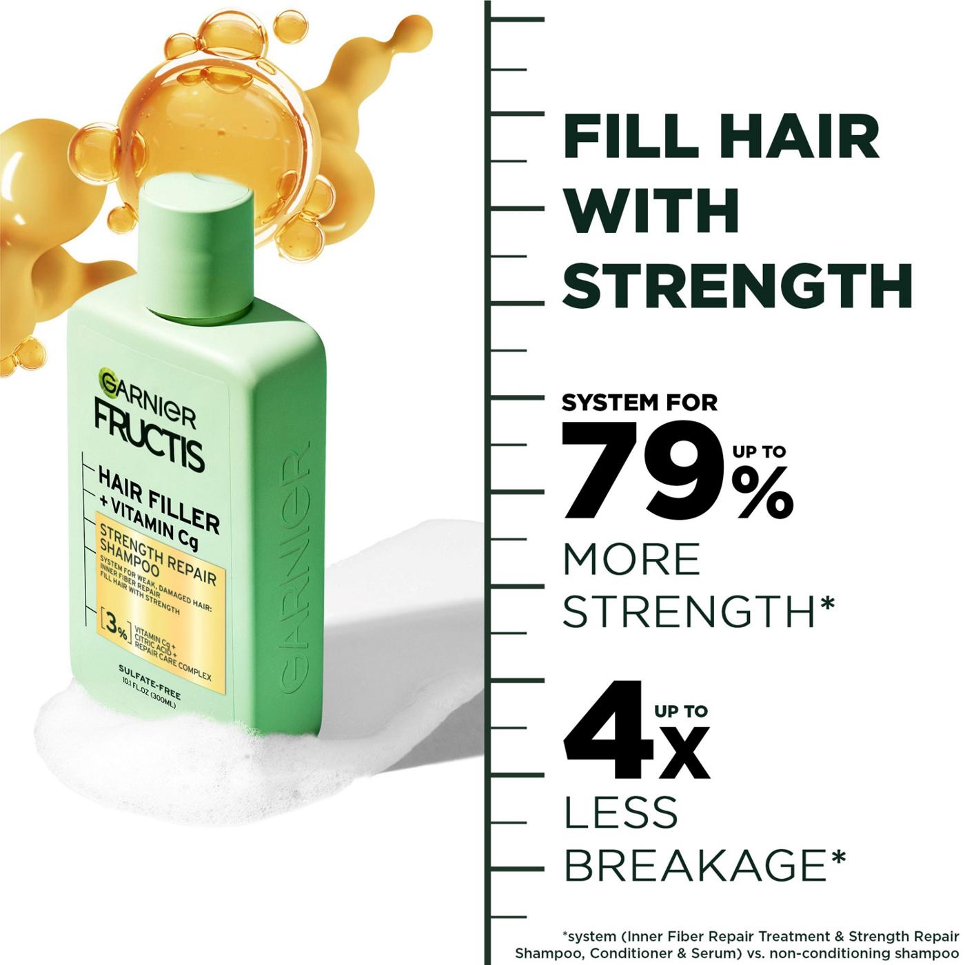 Garnier Fructis Hair Filler Strength Repair Shampoo; image 9 of 13