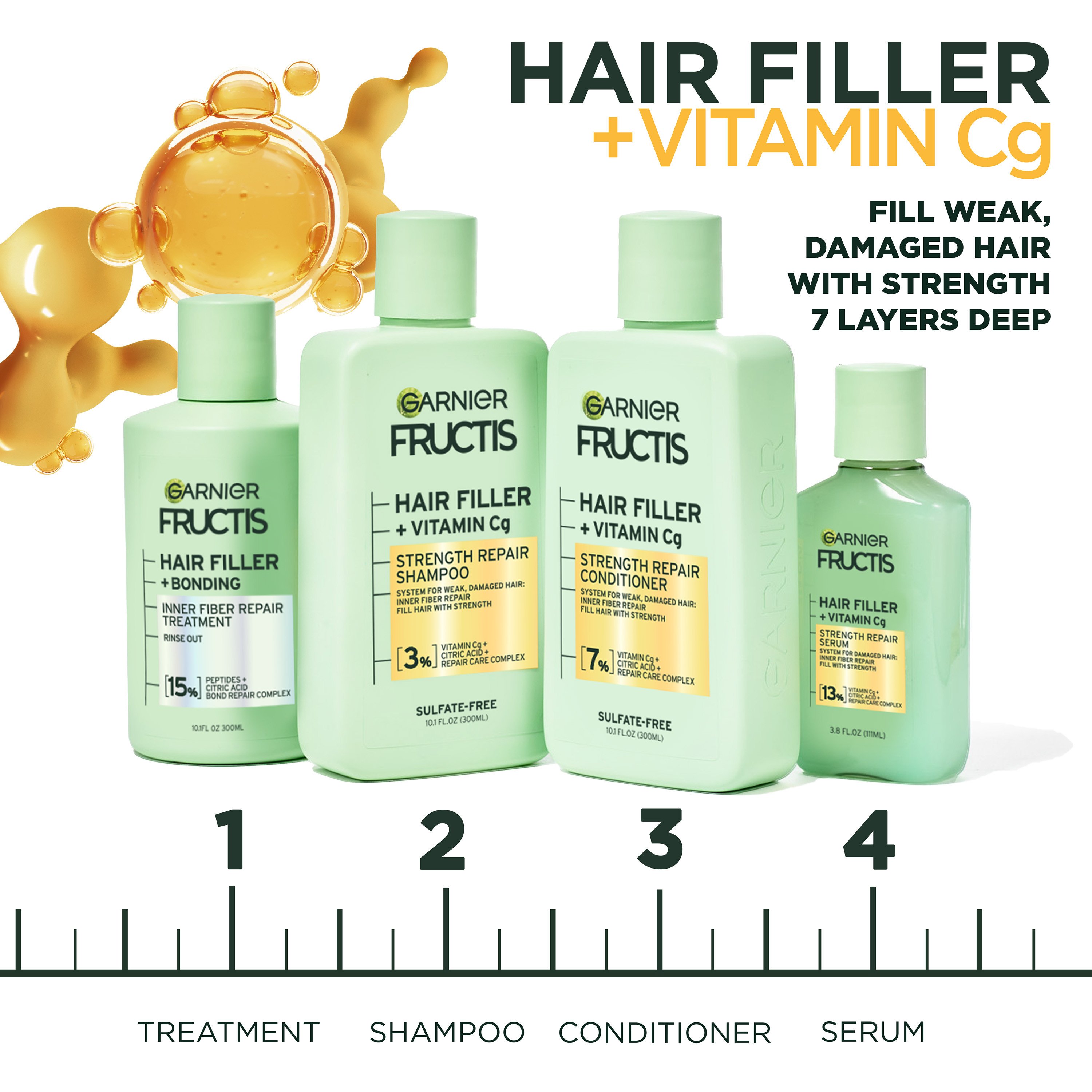 Garnier Fructis Hair Filler Strength Repair Conditioner Shop Shampoo   010669525 6