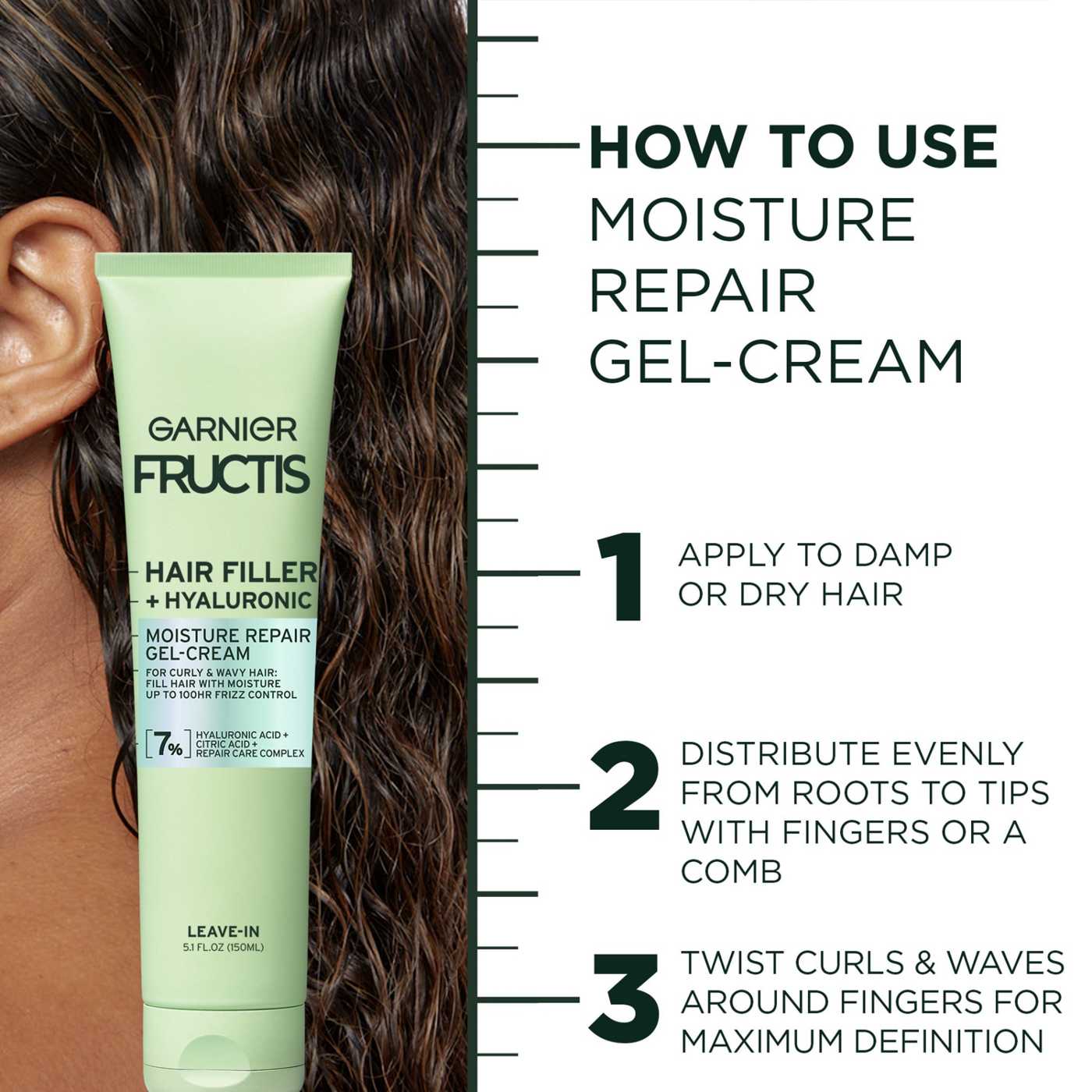 Garnier Fructis Hair Filler +Hyaluronic Moisture Repair Gel-Cream; image 12 of 12