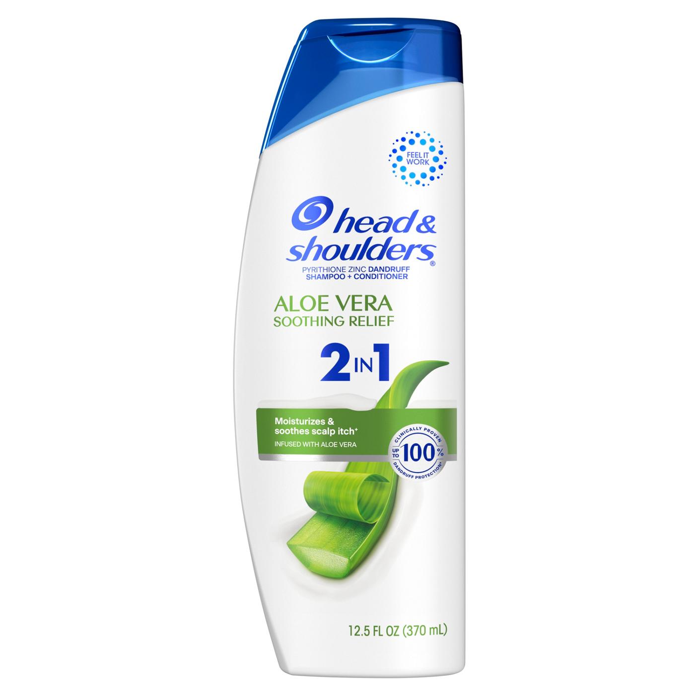 Head & Shoulders Aloe Vera Soothing Relief 2 In 1 Shampoo + Conditioner; image 2 of 10