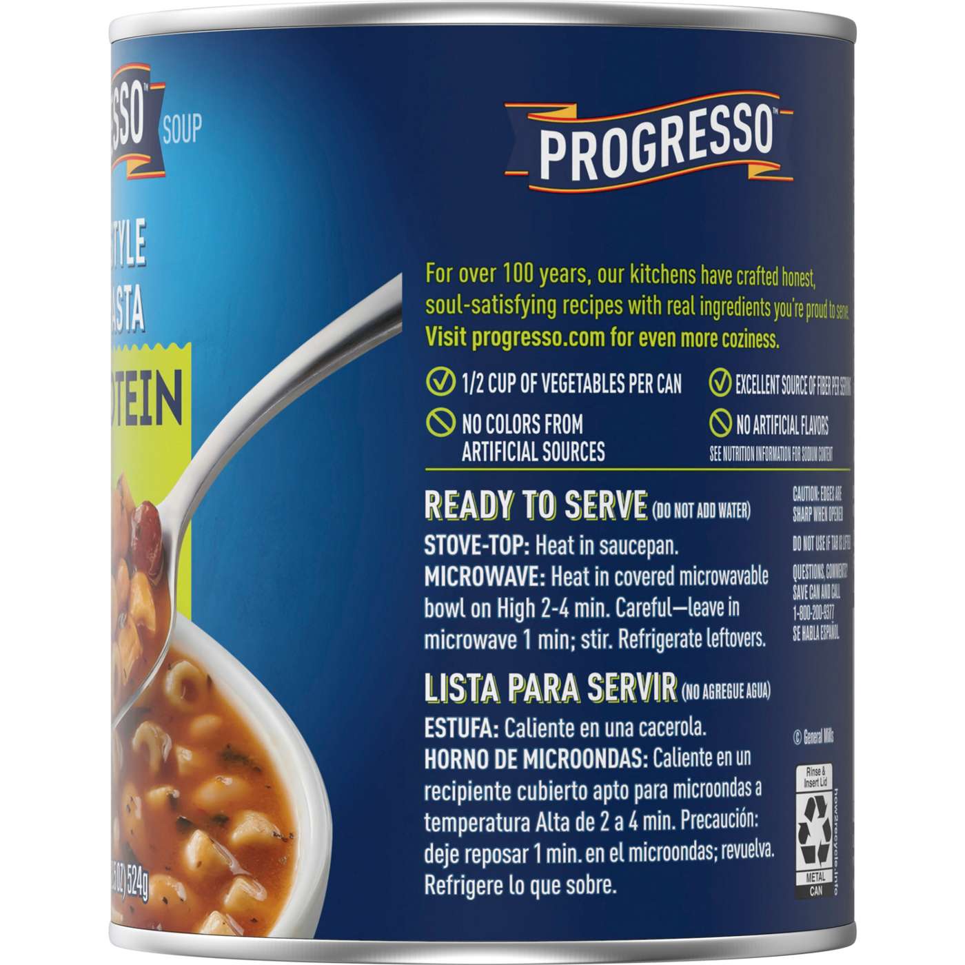Progresso Protein Italian Style Bean & Pasta Soup - Shop Soups & Chili ...