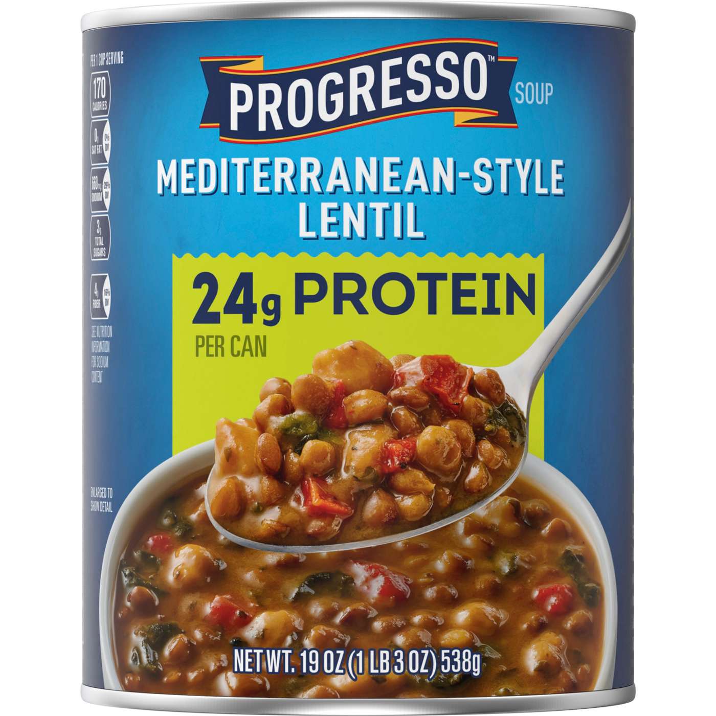 Progresso Protein Mediterranean Style Lentil Soup; image 1 of 3