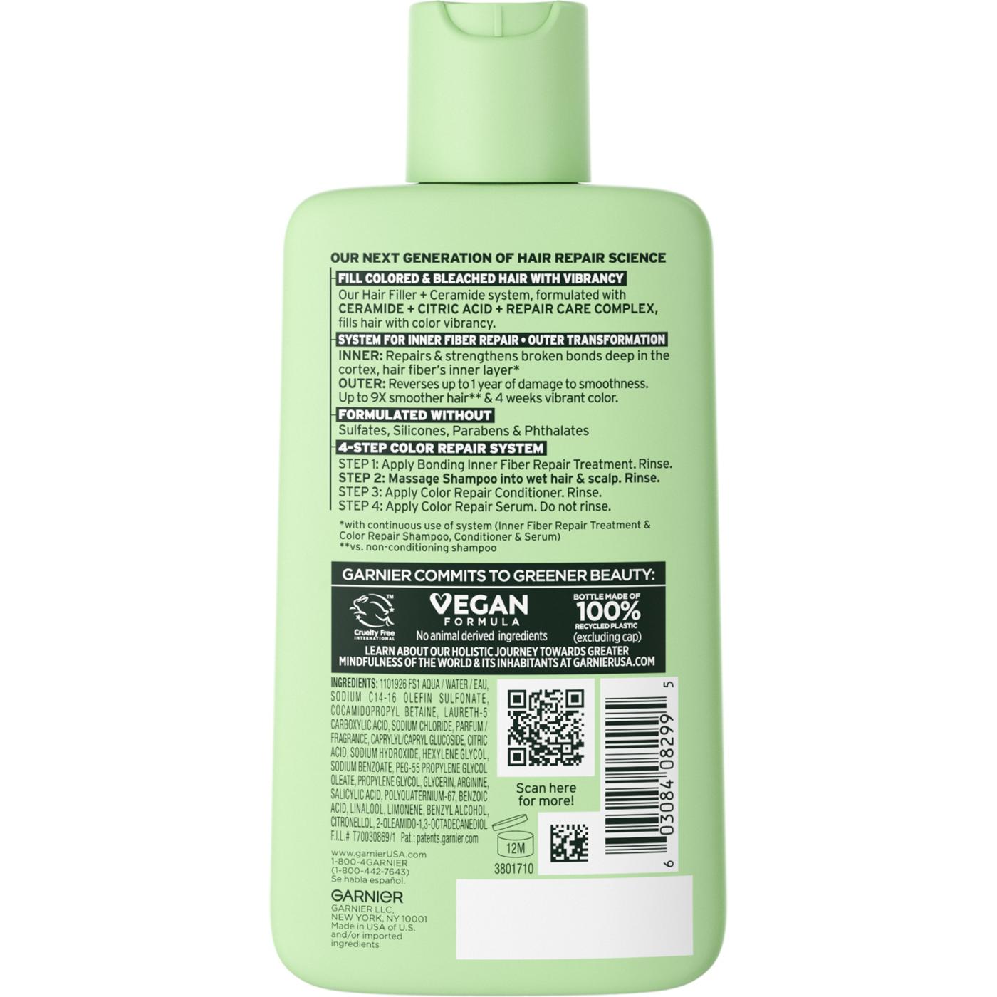 Garnier Fructis Hair Filler + Ceramide Color Repair Shampoo; image 4 of 13