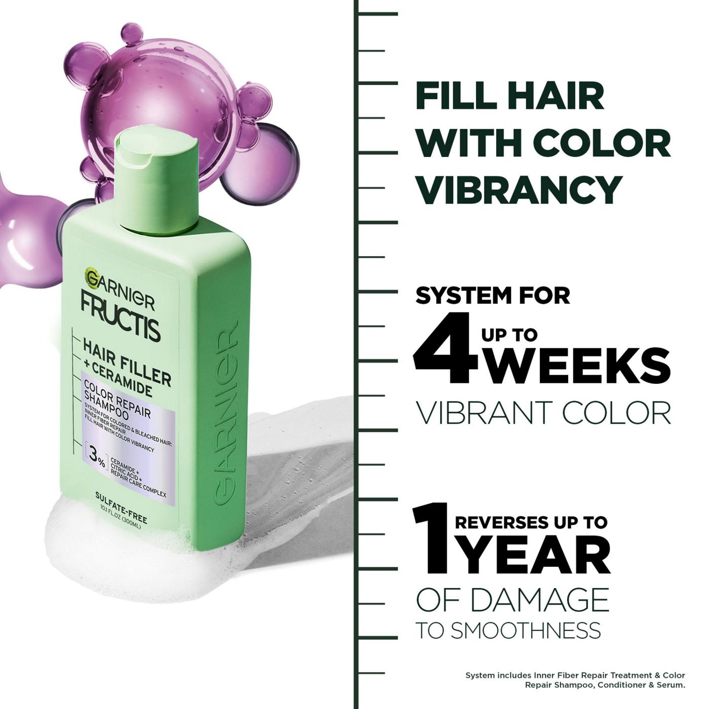 Garnier Fructis Hair Filler + Ceramide Color Repair Shampoo; image 6 of 13