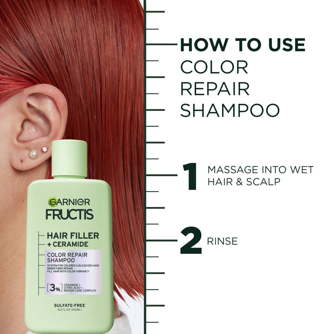 Garnier Fructis Hair Filler + Ceramide Color Repair Shampoo; image 8 of 13