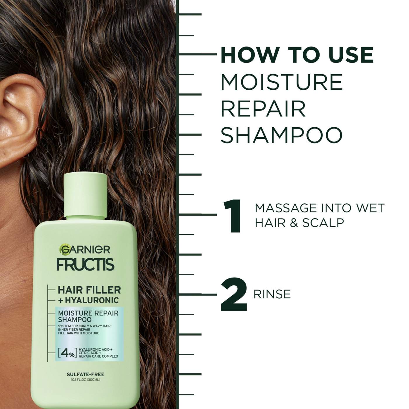 Garnier Fructis Hair Filler Moisture Repair Shampoo; image 3 of 11