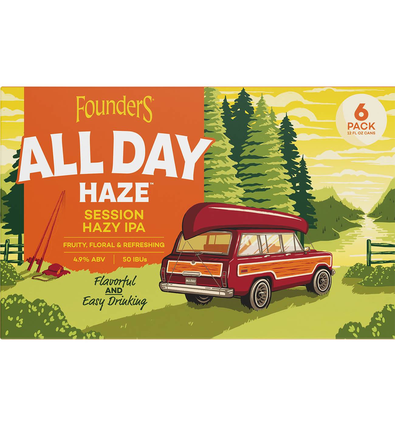 Founders All Day Haze Session Hazy IPA Beer 6 pk Cans; image 1 of 5