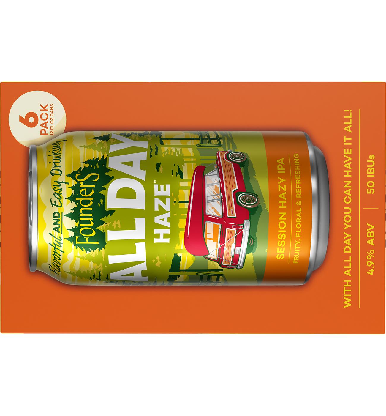 Founders All Day Haze Session Hazy IPA Beer 6 pk Cans; image 5 of 5