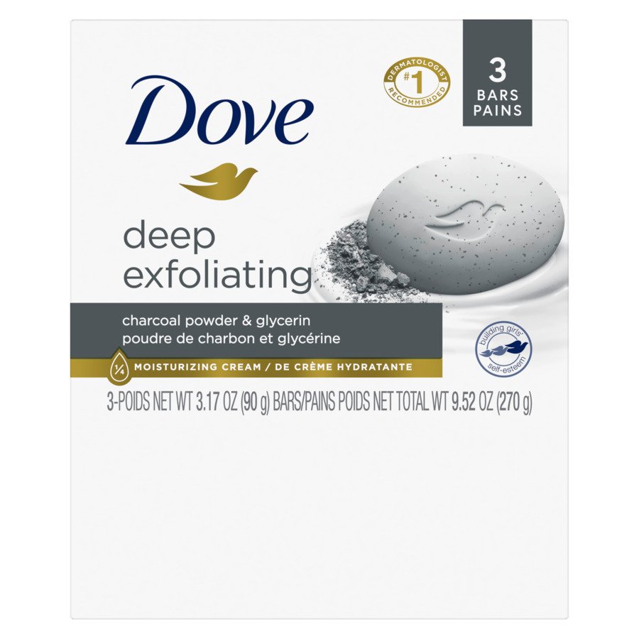 Dove Deep Exfoliating Soap Bar Charcoal Powder & Glycerin Shop Hand & bar soap at HEB