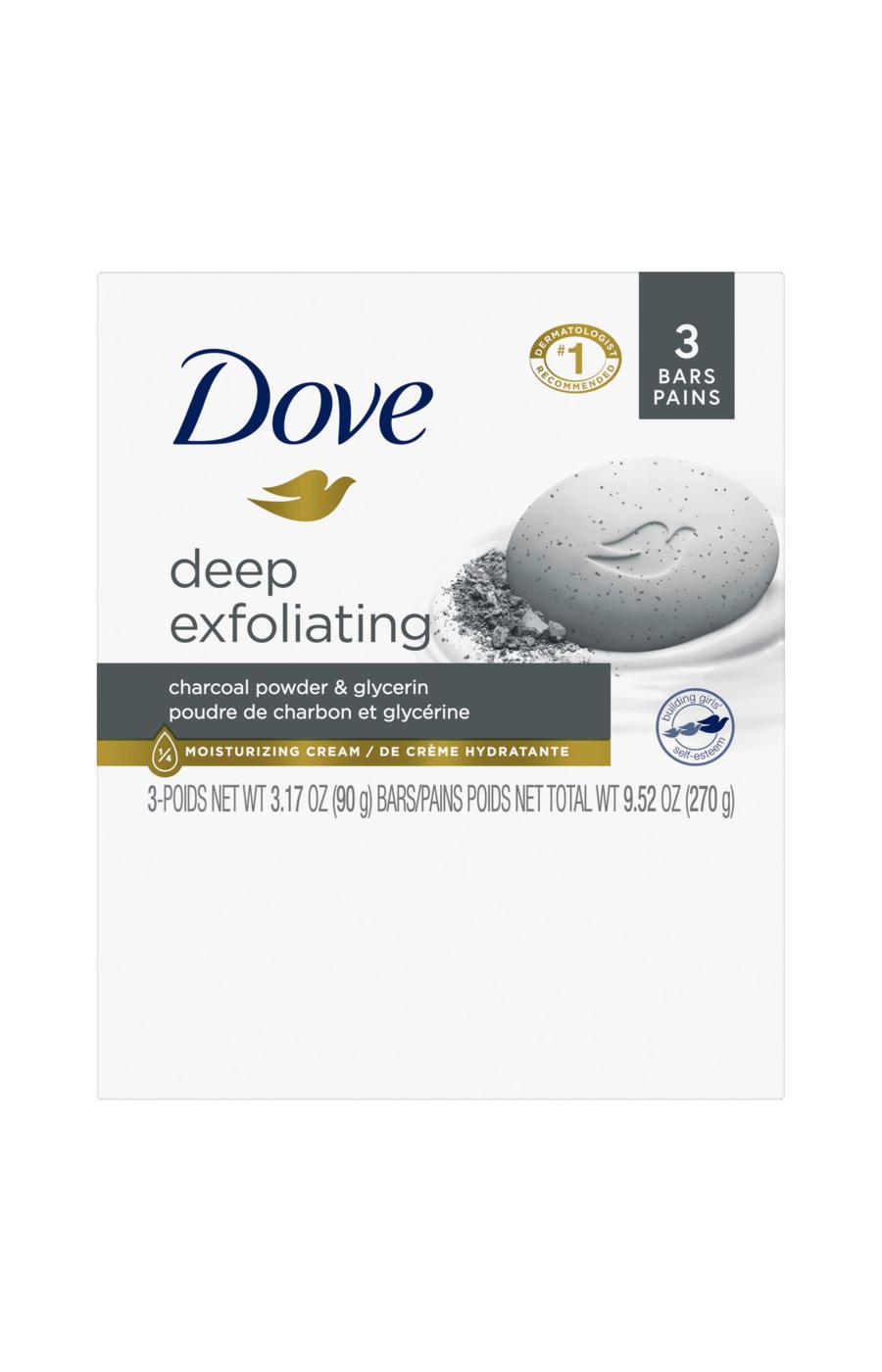 Dove Deep Exfoliating Soap Bar - Charcoal Powder & Glycerin; image 1 of 3