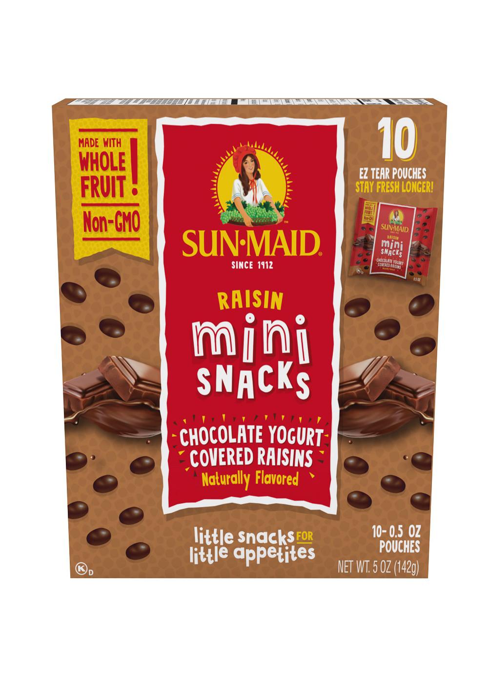 Sun-Maid Chocolate Covered Raisins Mini Snack Pouches; image 1 of 2