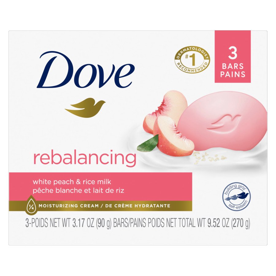 Dove Rebalancing Soap Bar - White Peach & Rice Milk - Shop Hand