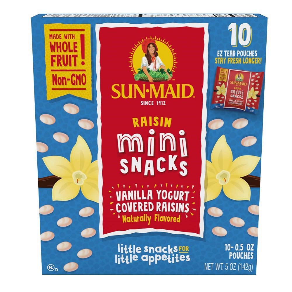 SunMaid Vanilla Yogurt Covered Raisins Mini Snack Pouches Shop