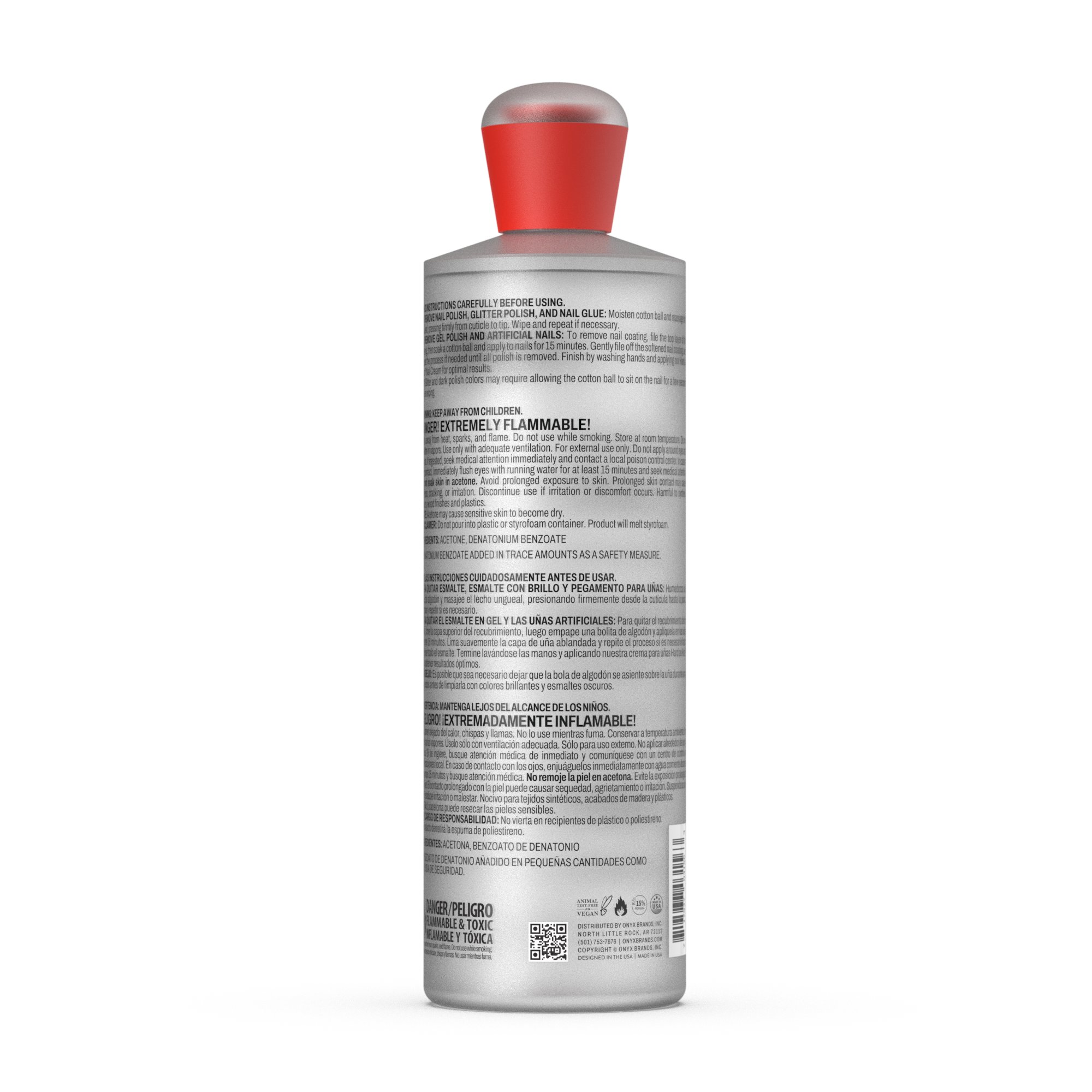 ONYX Professional 100% Pure Acetone Nail Polish Remover - Max