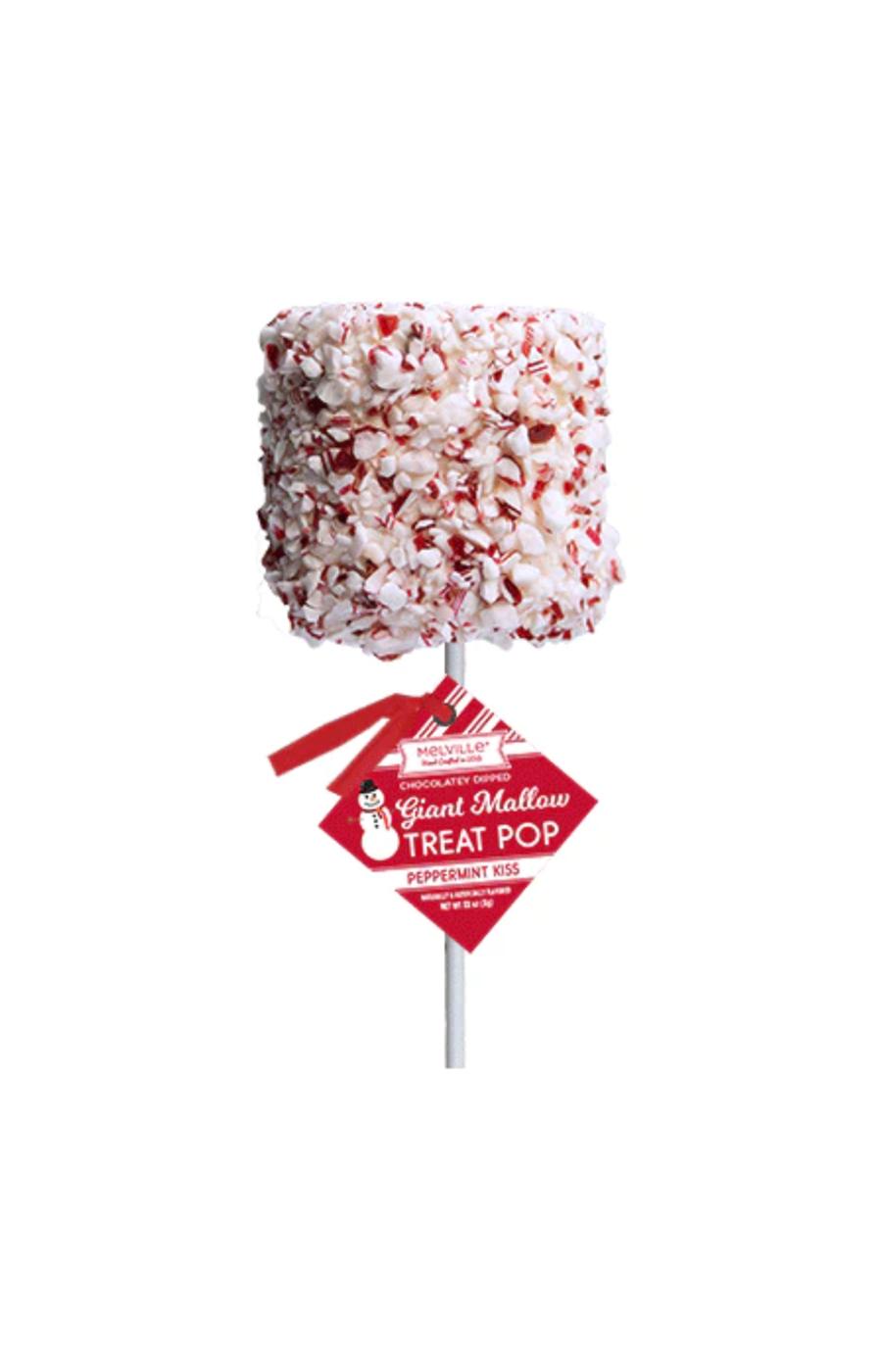 Melville Peppermint Kiss Giant Marshmallow Holiday Pop; image 1 of 3