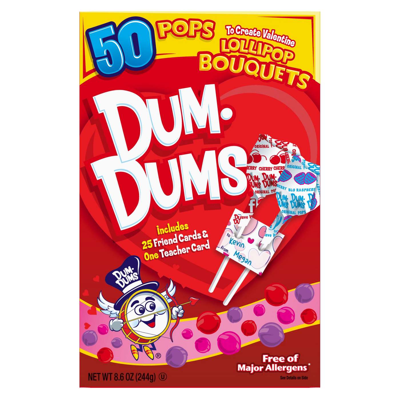 Dum Dums Original Pops Valentine's Exchange Candy; image 1 of 2