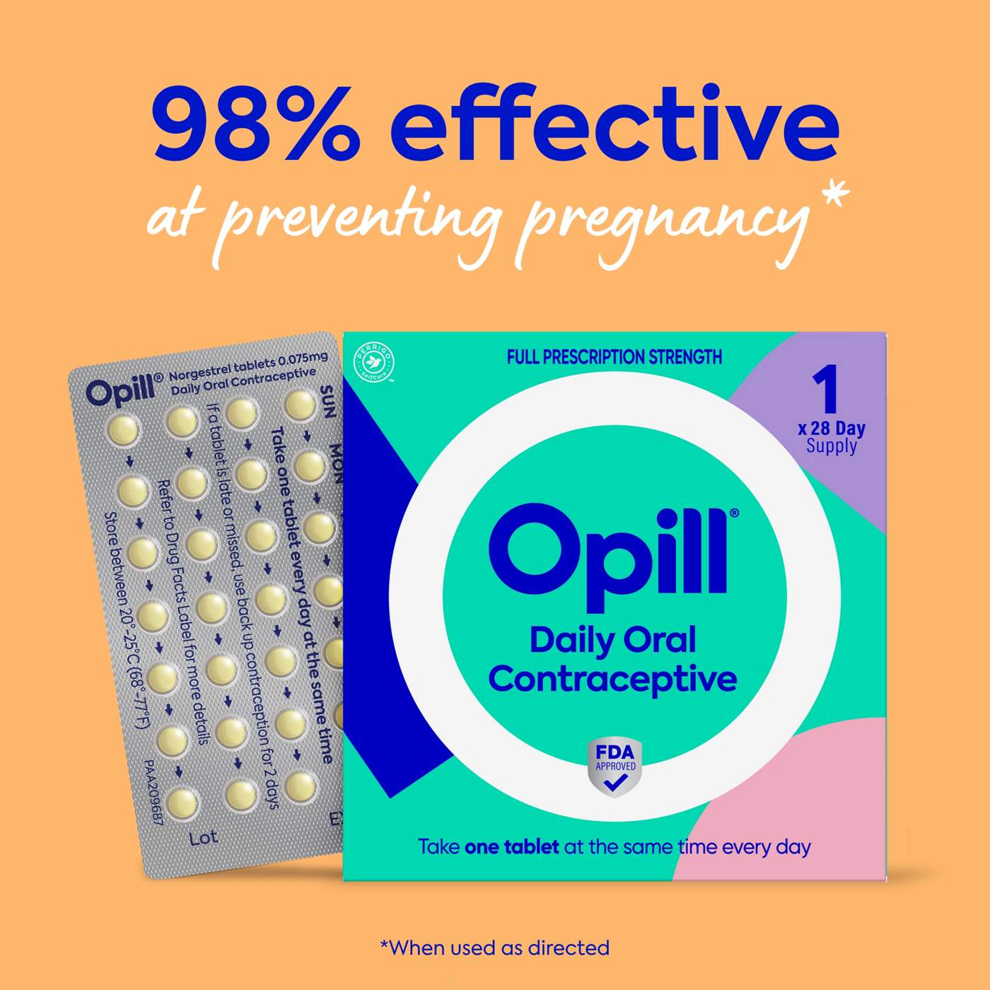 Opill Daily Oral Contraceptive Norgestrel Tablets - 0.075 mg; image 10 of 11