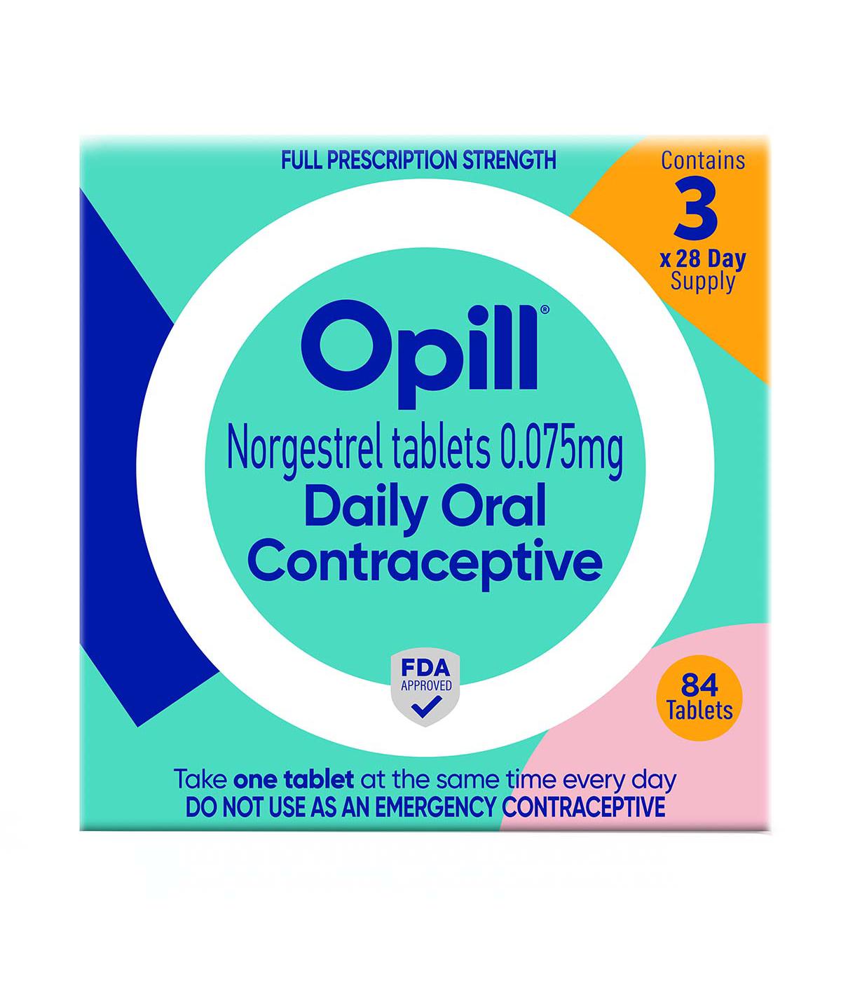 Opill Daily Oral Contraceptive Norgestrel Tablets - 0.075 mg; image 1 of 10