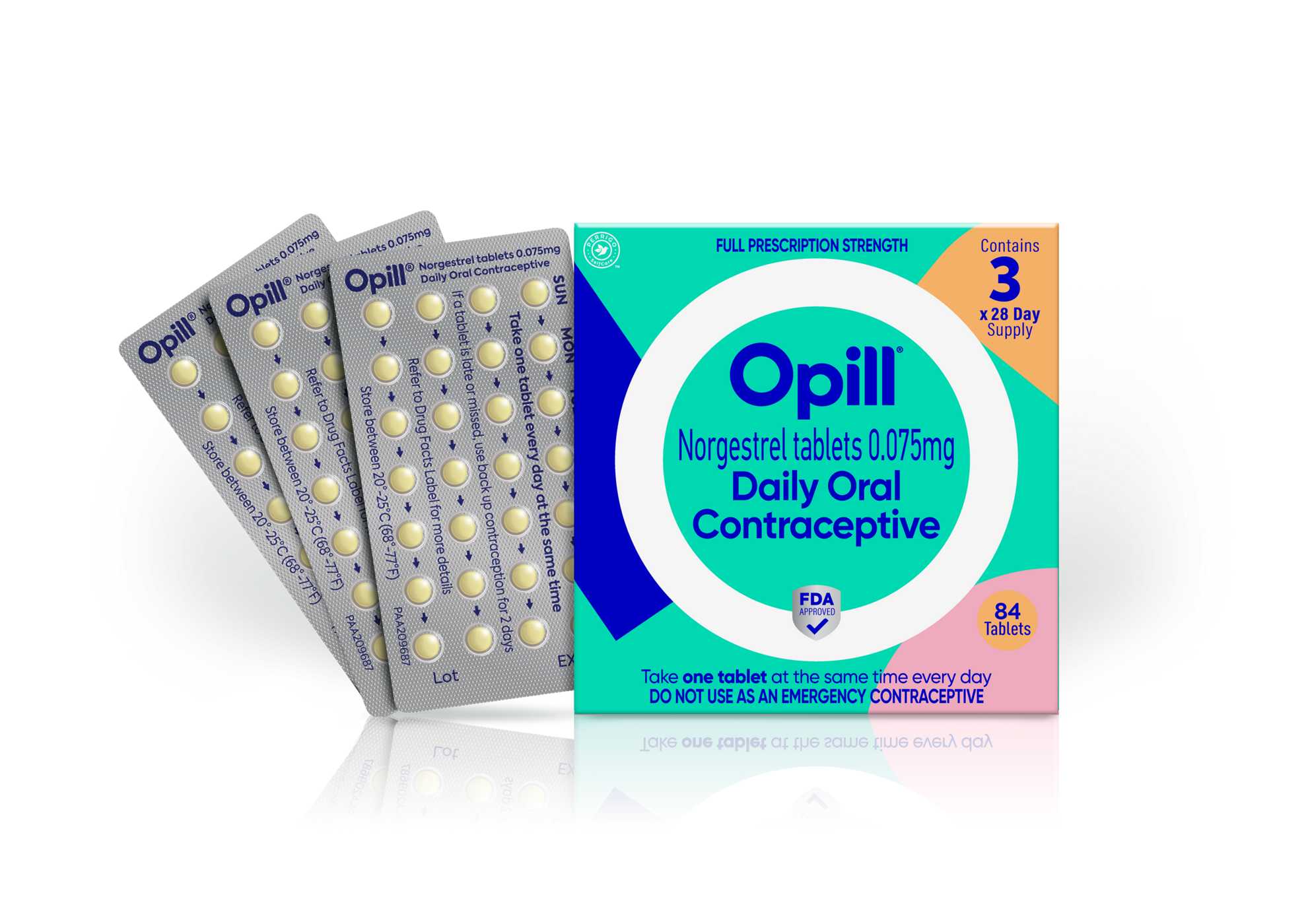 Opill Daily Oral Contraceptive Norgestrel Tablets - 0.075 mg; image 4 of 10