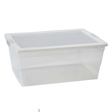 Hemisphere Trading Storage Bin with Lid - Clear, Large