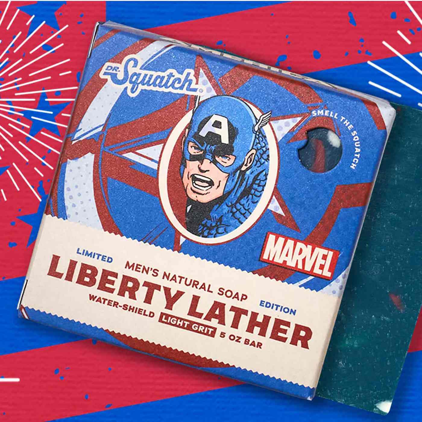 Dr. Squatch Captain America Liberty Lather Men's Natural Soap; image 2 of 3