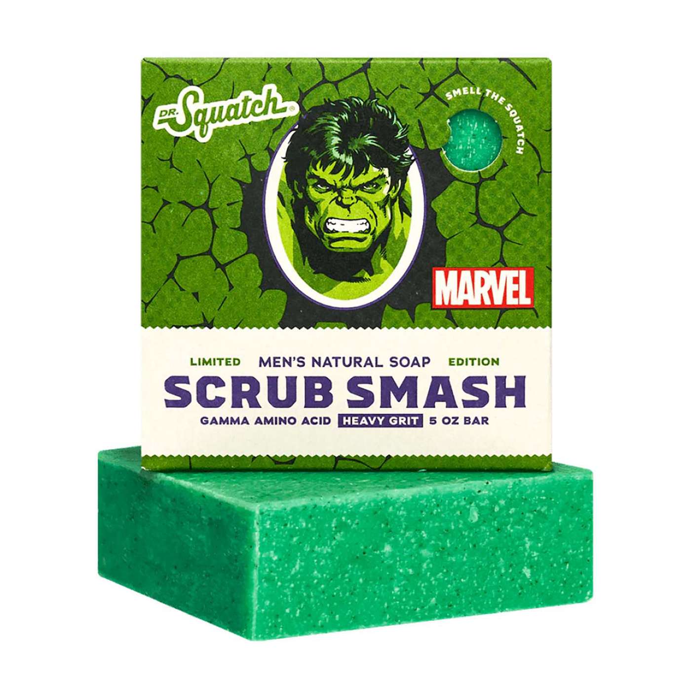 Dr. Squatch Incredible Hulk Scrub Smash Men's Natural Soap; image 2 of 3