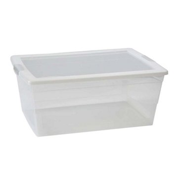 Hemisphere Trading Storage Bin with Lid - Clear, Medium