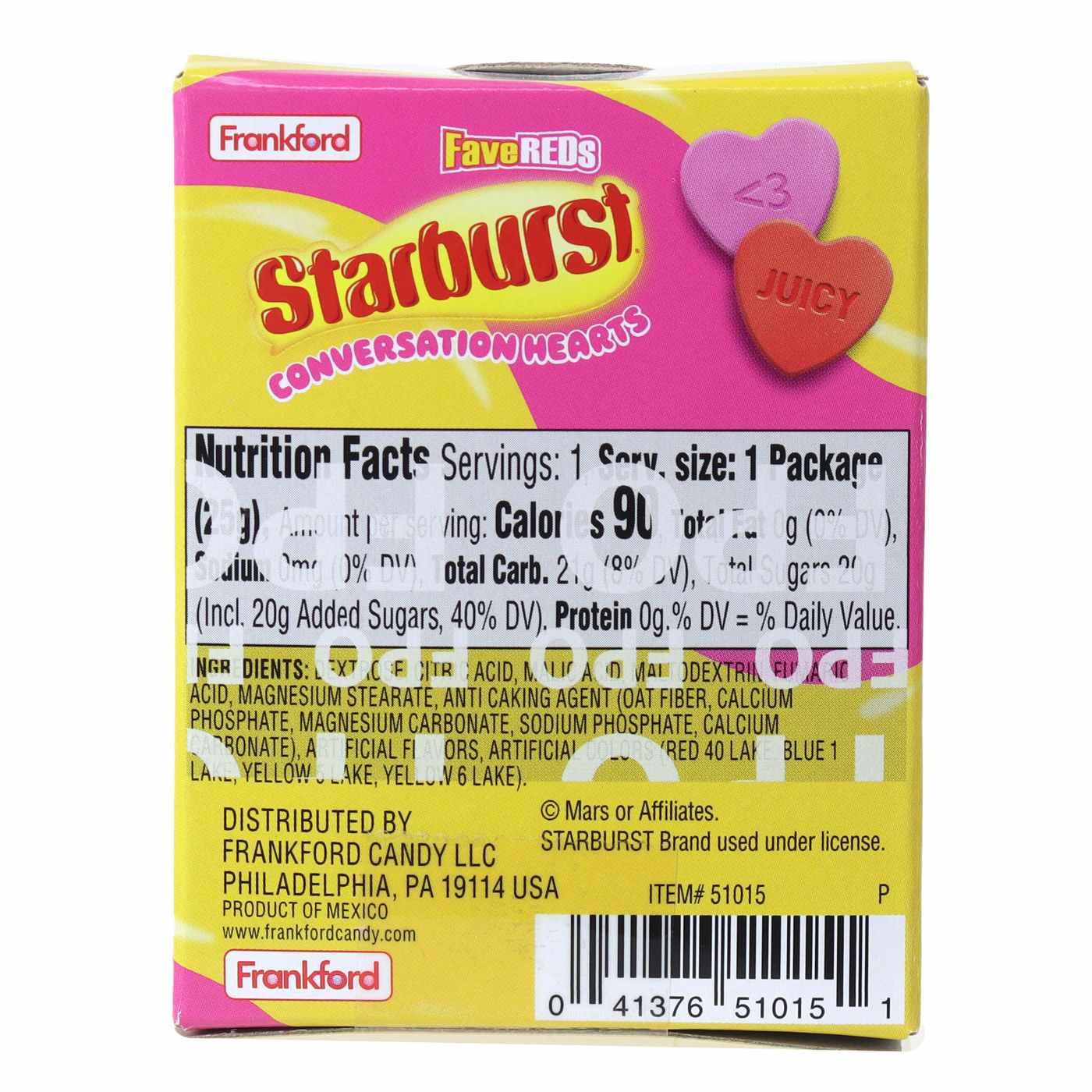 Frankford Starburst FaveReds Conversation Hearts Valentine's Candy; image 2 of 2