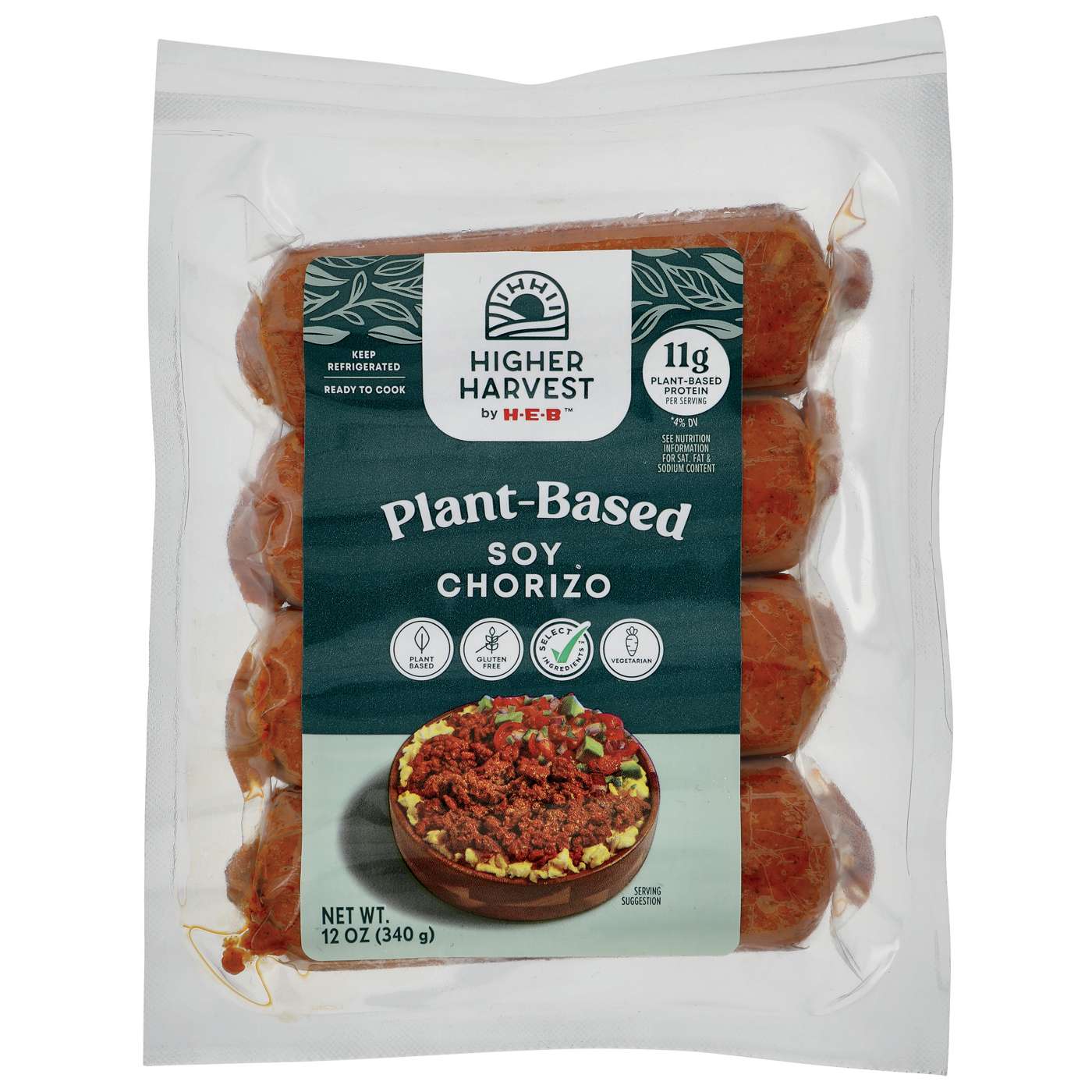 Higher Harvest by H-E-B Plant-Based Soy Chorizo; image 1 of 2