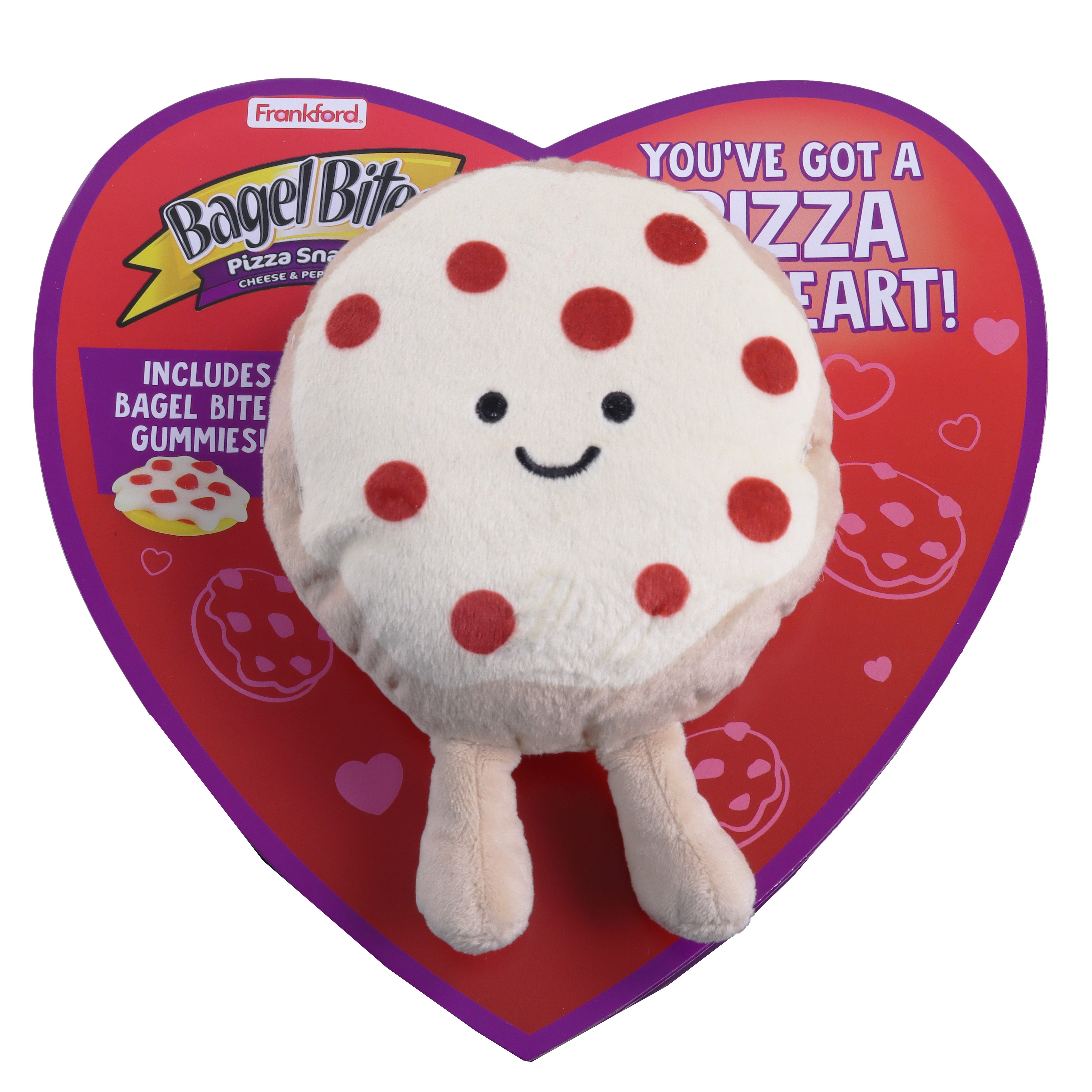 Frankford Bagel Bites Gummy Candy Pizza Plush Valentine's Gift Box ...