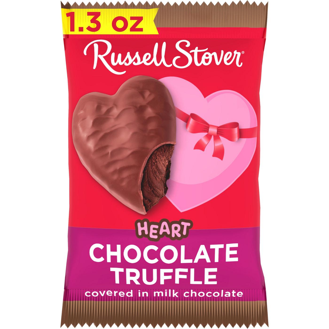 Russell Stover Milk Chocolate Heart Truffle Valentine's Candy; image 1 of 7