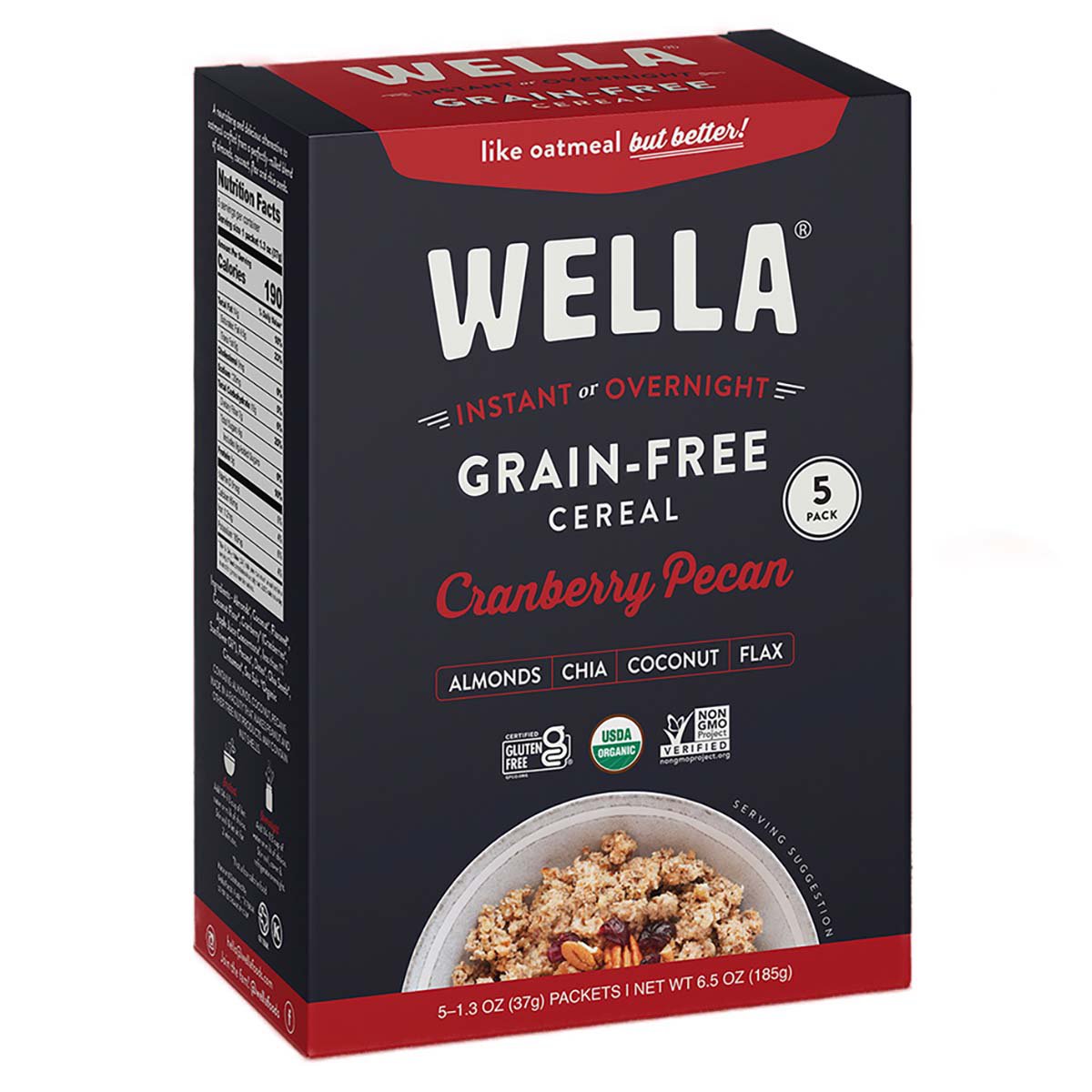 Wella Grain Free Cereal Cranberry Pecan Shop Oatmeal hot cereal